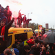 Illustration for article titled Liverpool Fans Get Rowdy, Hop On Police Vans